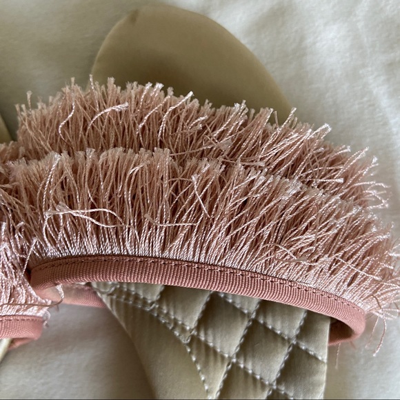 Birdies Sparrow Blush Pink Fringe Slip On Sandals 6.5 - Picture 5 of 11